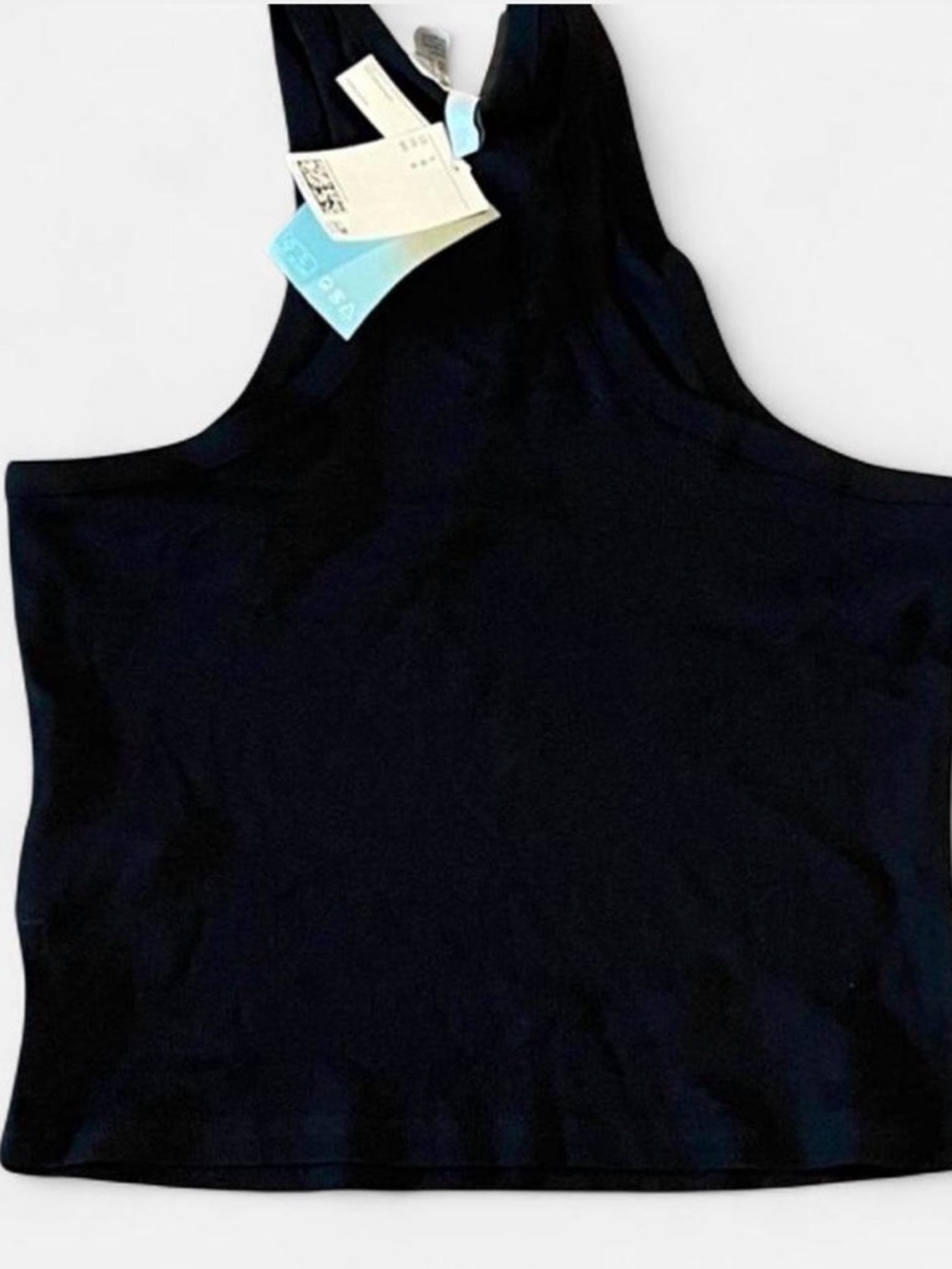 H&M Divided‎ Black Ribbed Tank Top - Classic Sleeveless Crop - Picture 3 of 4